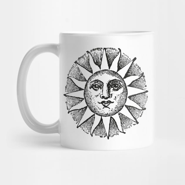 Sun Face | Sun with Face | Vintage Style Sun Illustration | by Eclectic At Heart